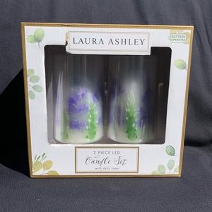 Laura Ashley 2-Piece LED Candle Set